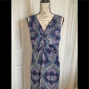 Chico’s V-neck sleeveless maxi dress in Sz. 2.  Excellent Condition!